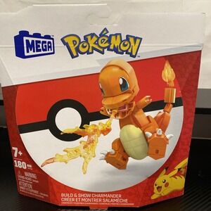 Mega Pokémon Build & Show Charmander Toy Building Set Poseable age 7+ 180pc NEW!